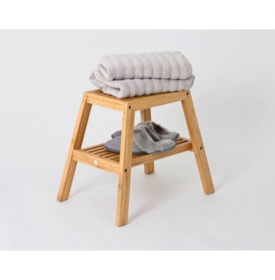 Bamboo bathroom stool NotJustTaps